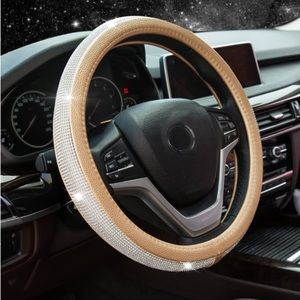 Gold Diamond Car Steering Wheel Cover